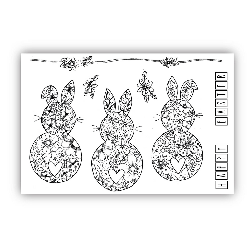 Julie Hickey Designs Bunnies Galore Clear Stamps jh1085