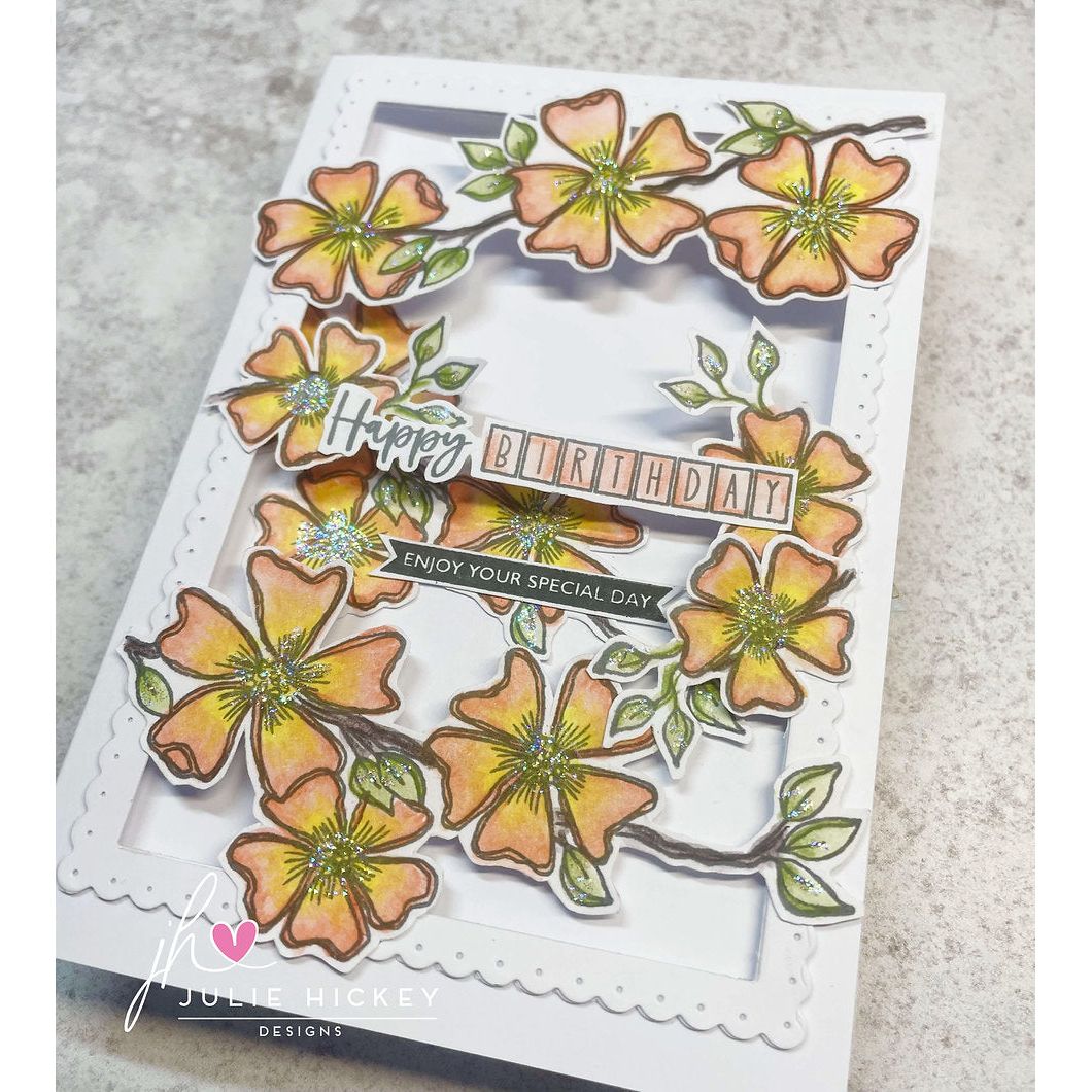 Julie Hickey Designs Cherry Blossom Clear Stamps jh1086 flowers