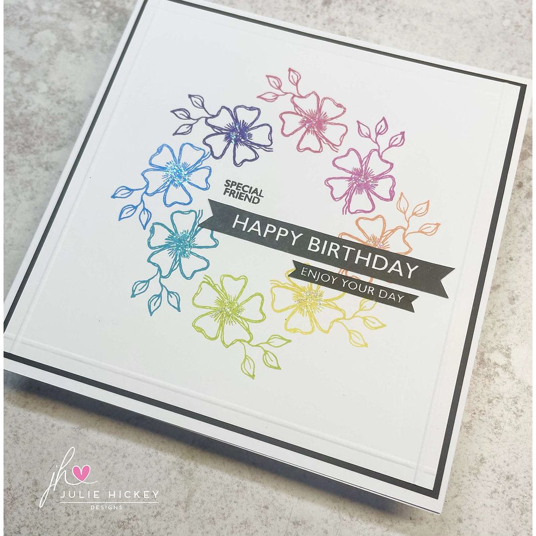 Julie Hickey Designs Cherry Blossom Clear Stamps jh1086 happy birthday