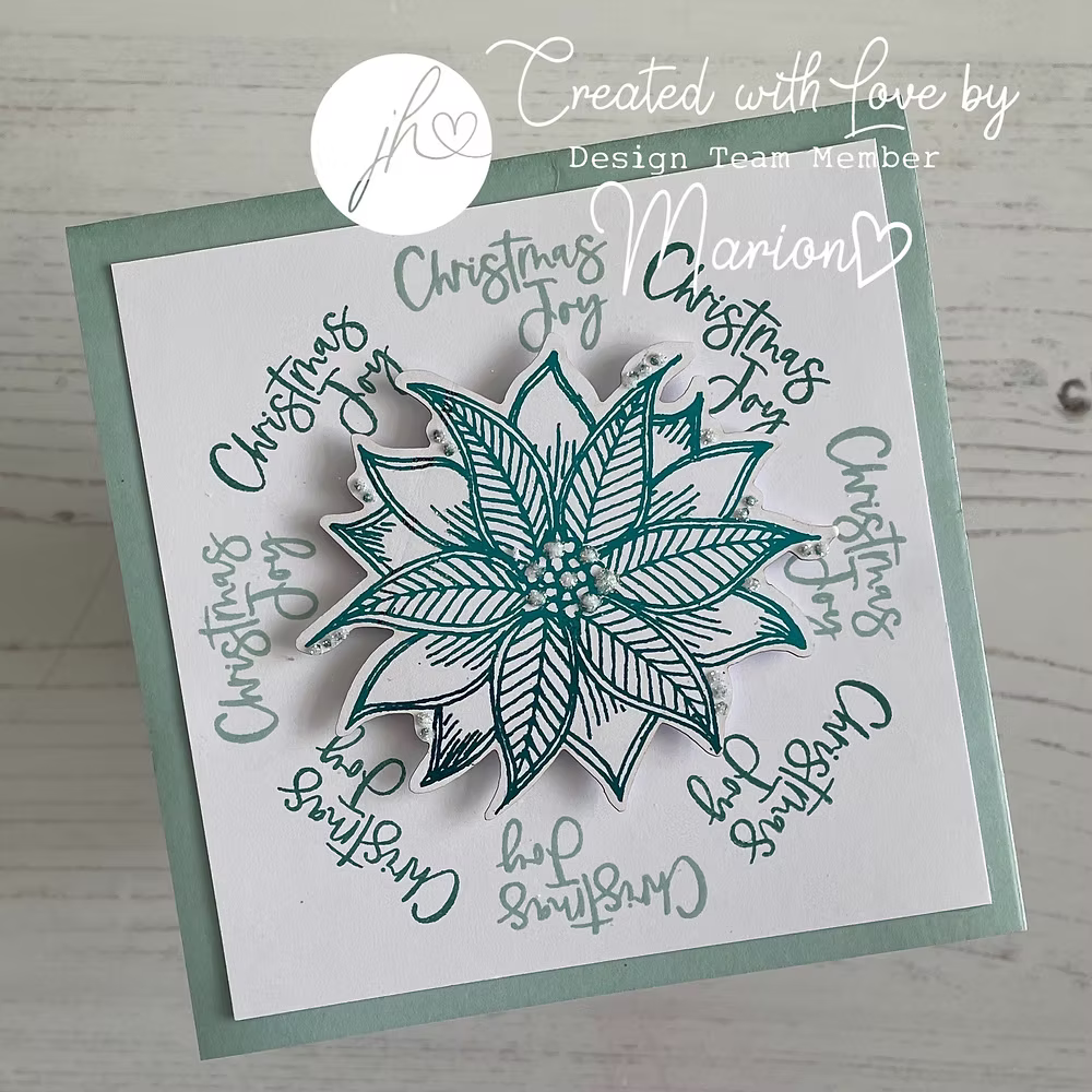 Julie Hickey Designs Christmas Joy Die Cut Foilables JHD-DCF-1013 poinsettia