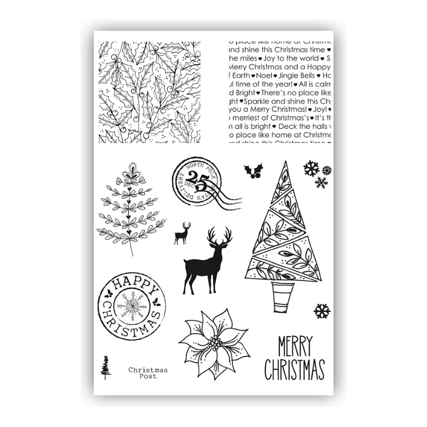 Julie Hickey Designs Christmas Postage and More Clear Stamps jh1094