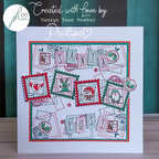 Julie Hickey Designs Christmas Postage and More Clear Stamps jh1094 snowman