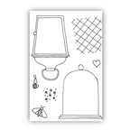 Julie Hickey Designs Emma's Lantern and Bell Jar Clear Stamps ds-es-1064