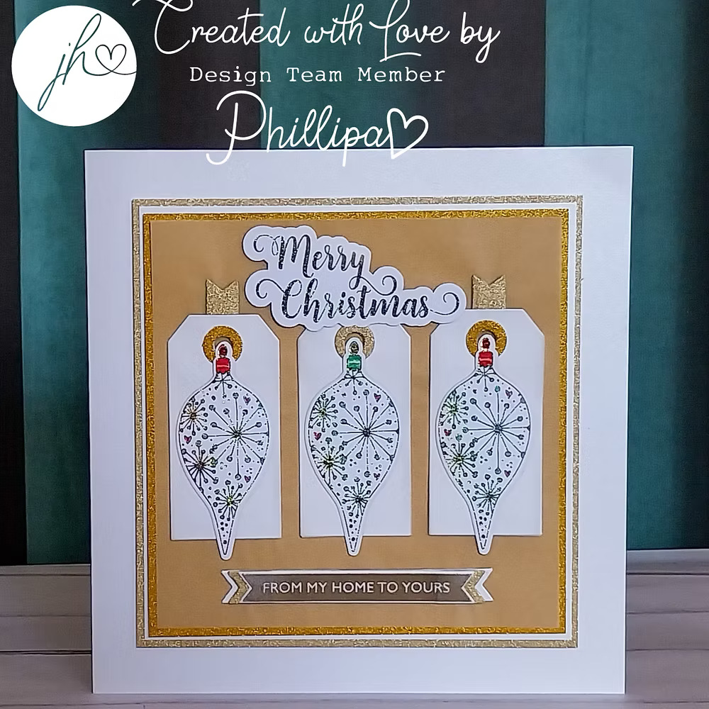 Julie Hickey Designs FESTIVE Die Cut Foilables JHD-DCF-1009 merry christmas