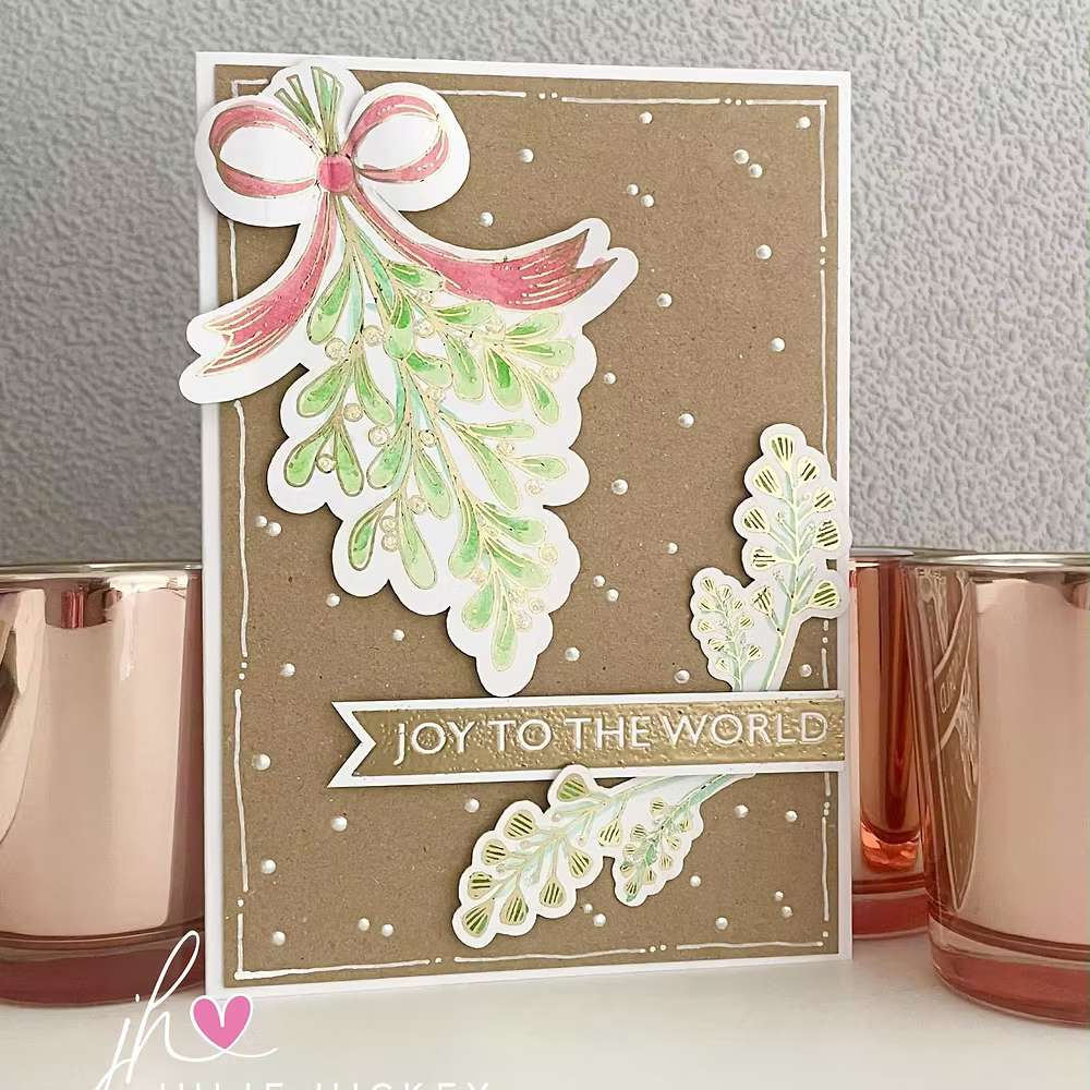 Julie Hickey Designs FESTIVE Die Cut Foilables JHD-DCF-1009 mistletoe