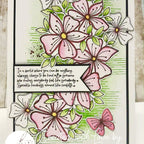 Julie Hickey Designs Fanciful Florals Clear Stamps jh1101 arrangement