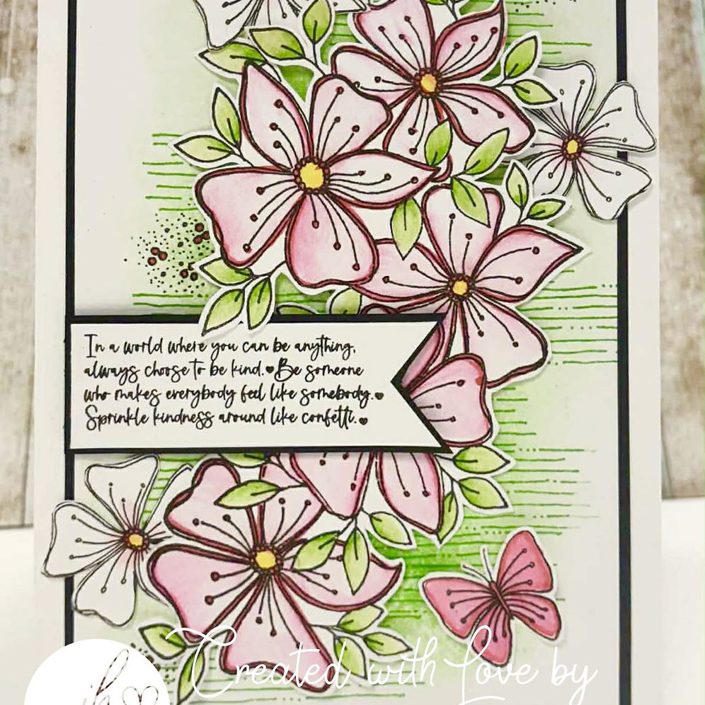 Julie Hickey Designs Fanciful Florals Clear Stamps jh1101 arrangement
