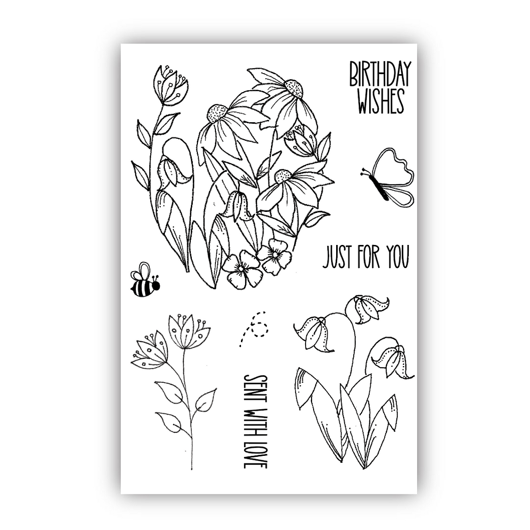 Julie Hickey Designs Floral Delights Clear Stamps jh1092