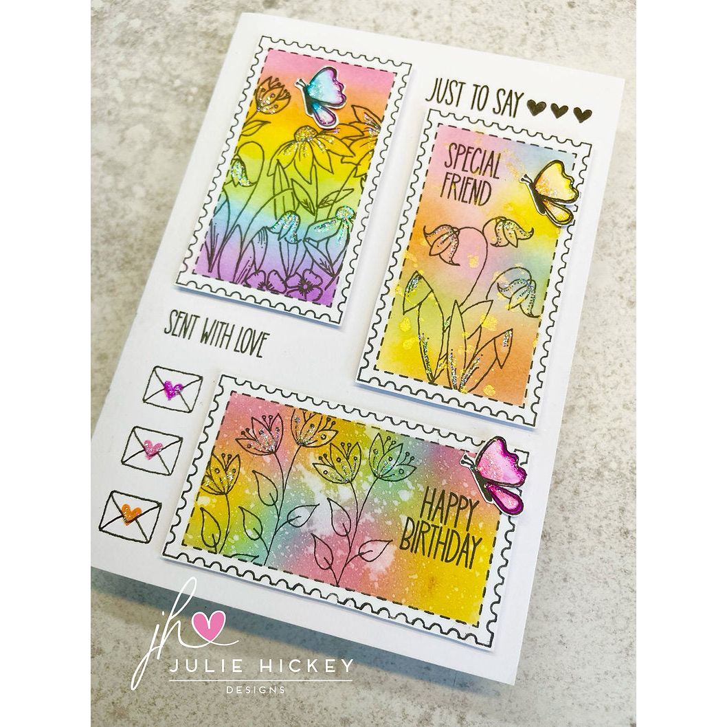 Julie Hickey Designs Floral Delights Clear Stamps jh1092 happy birthday
