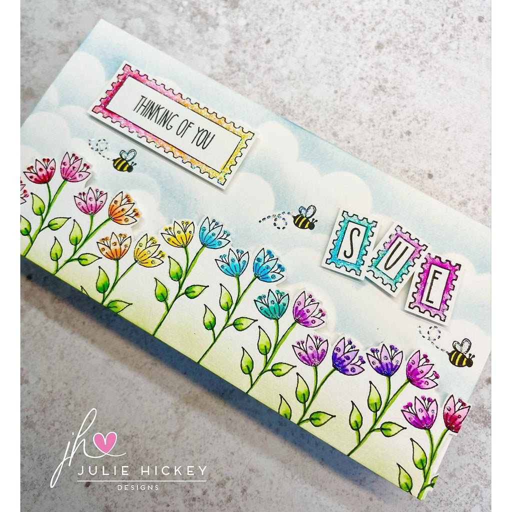 Julie Hickey Designs Floral Delights Clear Stamps jh1092 rainbow