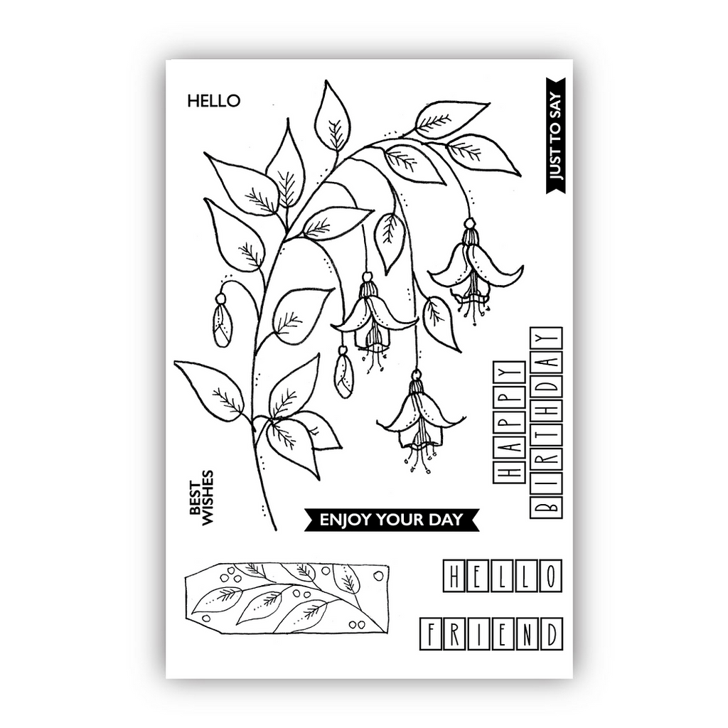 Julie Hickey Designs Fuchsia Clear Stamps jh1087
