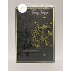 Julie Hickey Designs Fuchsia Clear Stamps jh1087 black and gold