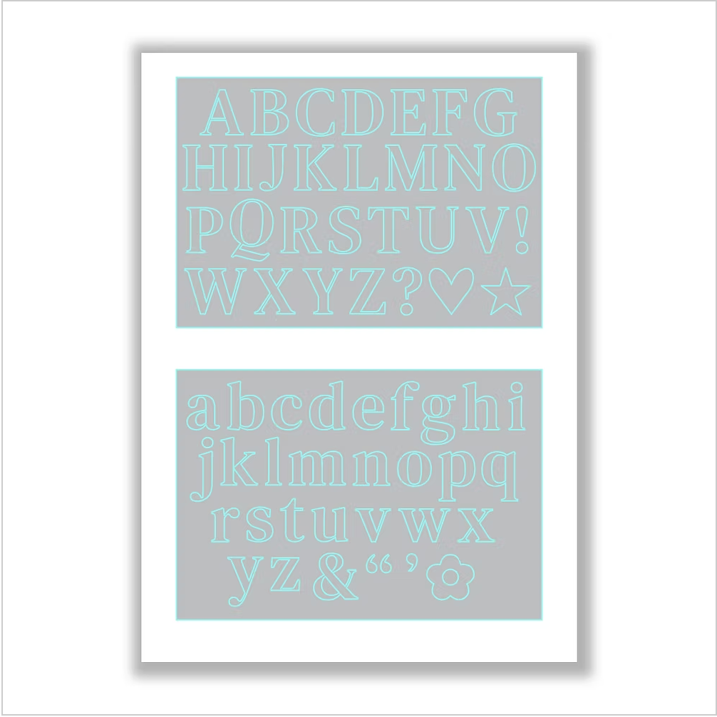 Julie Hickey Designs Hazel's Alphabet Dies ds-he-1074