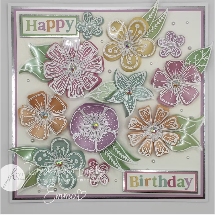 Julie Hickey Designs Hazel's Alphabet Dies ds-he-1074 flowers