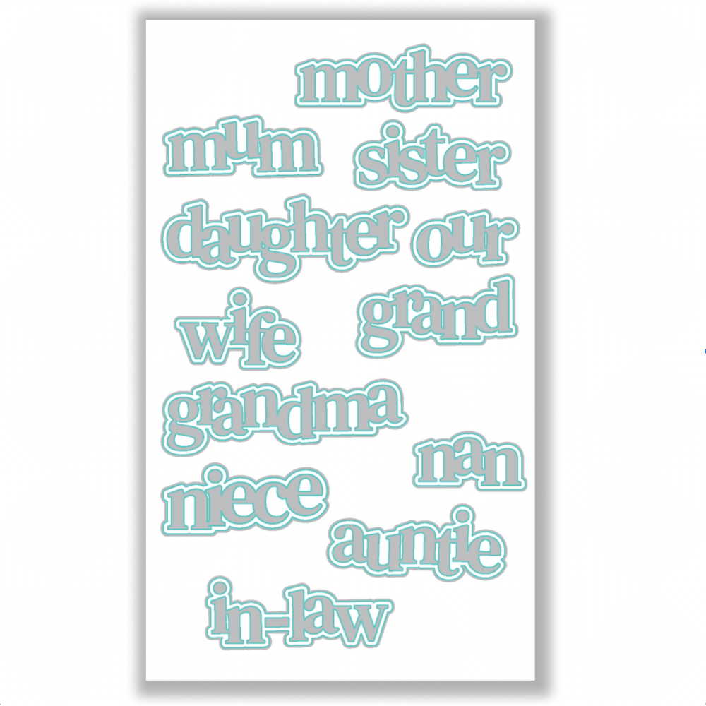 Julie Hickey Designs Hazel's Female Family Medley Dies ds-he-1076