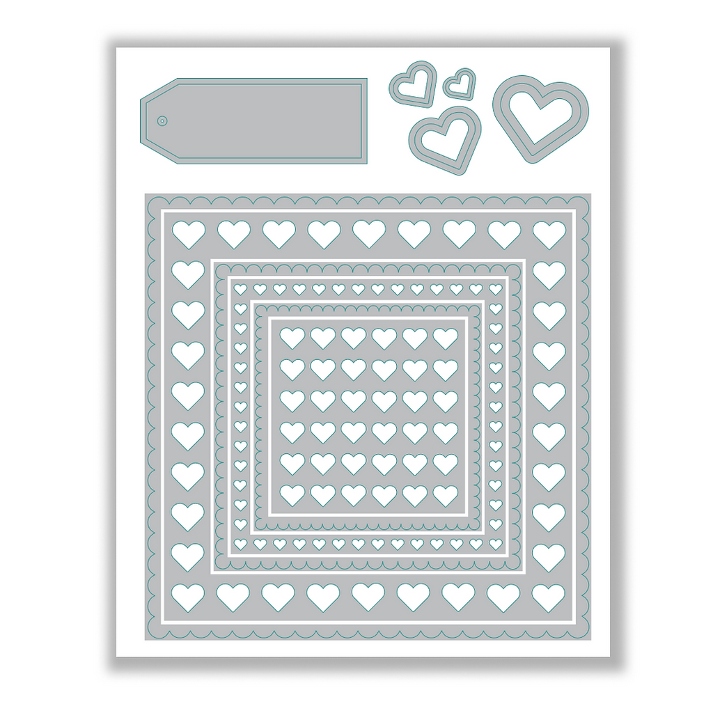 Julie Hickey Designs Hazel's Heart Medley Dies ds-he-1071