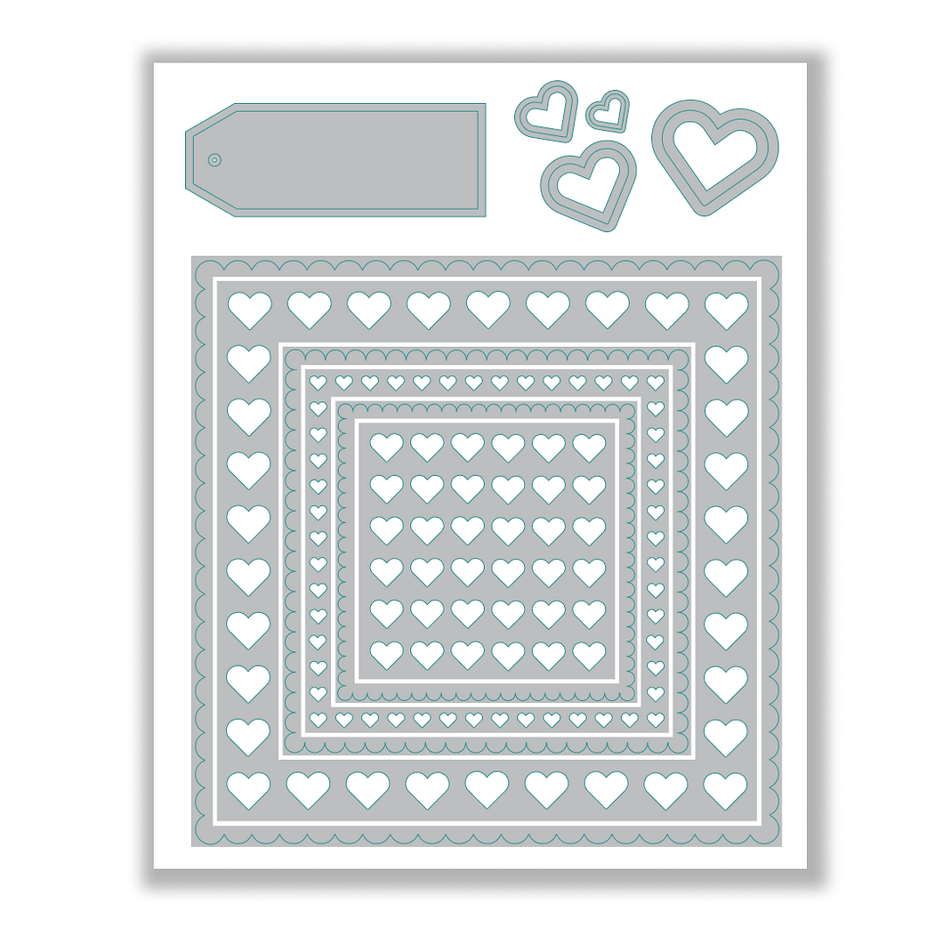 Julie Hickey Designs Hazel's Heart Medley Dies ds-he-1071