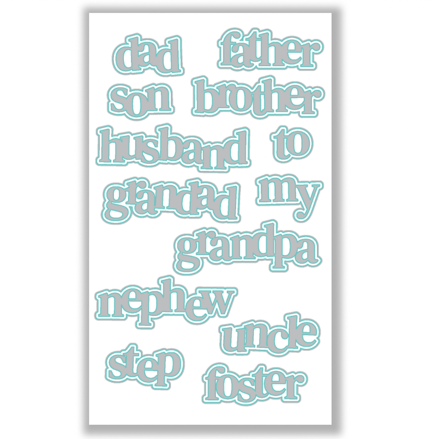 Julie Hickey Designs Hazel's Male Family Medley Dies ds-he-1077