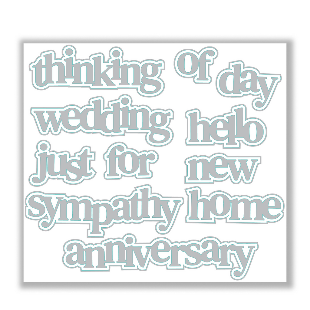 Julie Hickey Designs Hazel's Sentiment Medley 2 Dies ds-he-1068