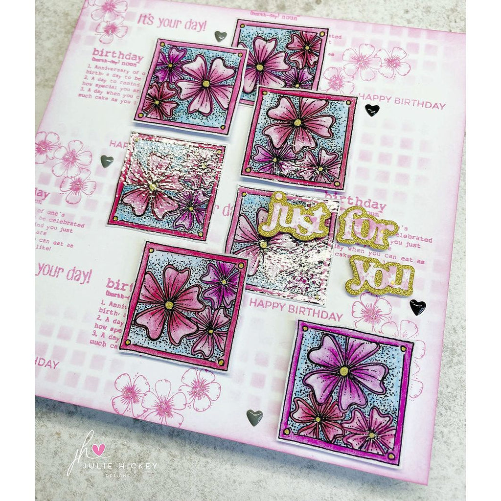 Julie Hickey Designs Hazel's Sentiment Medley 2 Dies ds-he-1068 flowers