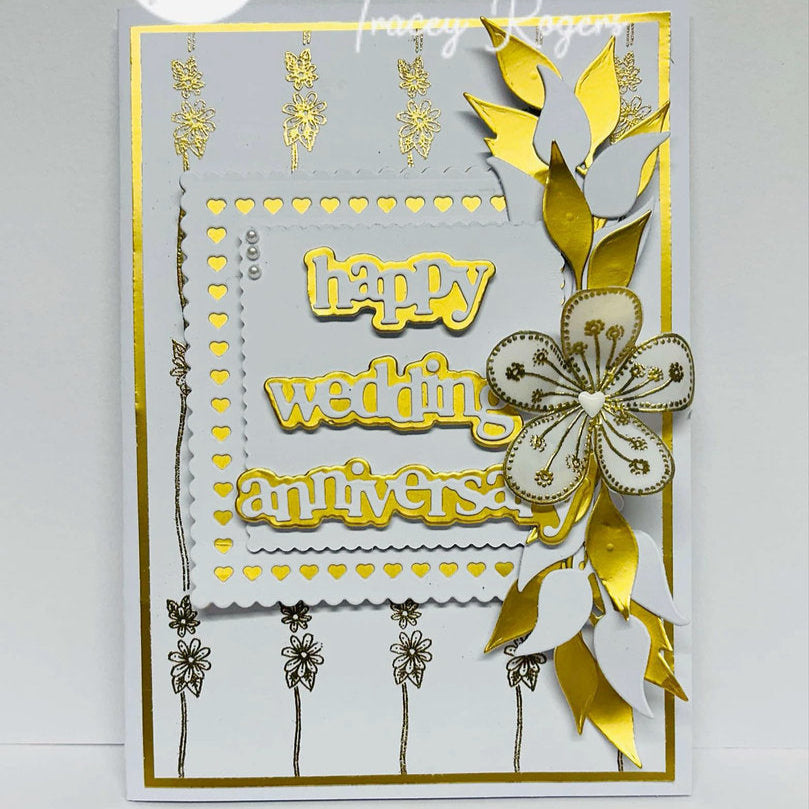 Julie Hickey Designs Hazel's Sentiment Medley 4 Dies ds-he-1072 happy anniversary