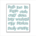 Julie Hickey Designs Hazel's Sentiment Medley 5 Dies ds-he-1075