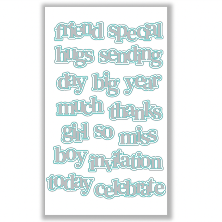 Julie Hickey Designs Hazel's Sentiment Medley 6 Dies ds-he-1078