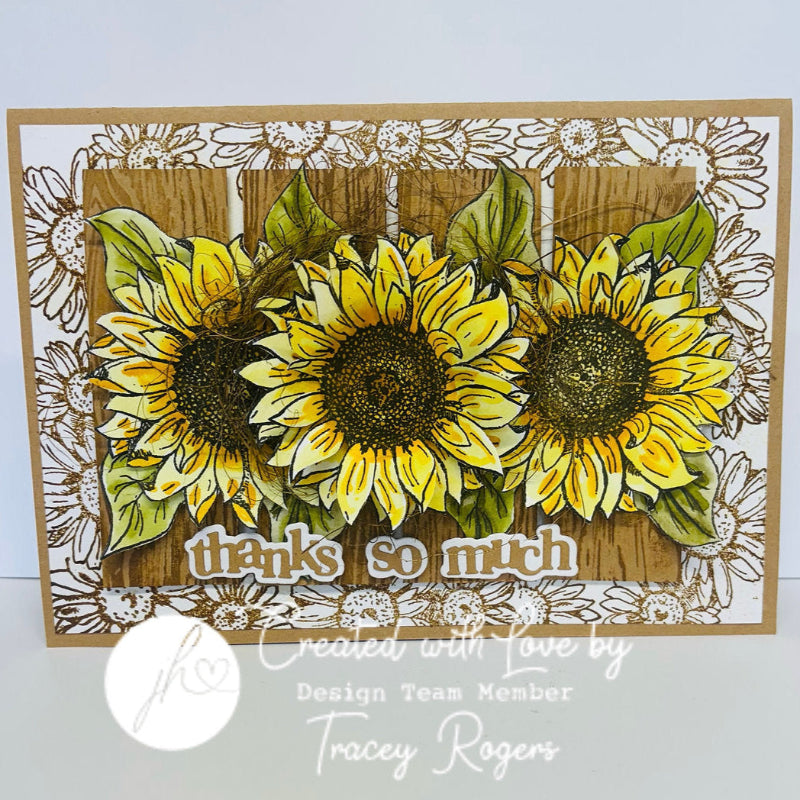 Julie Hickey Designs Hazel's Sentiment Medley 6 Dies ds-he-1078 sunflowers