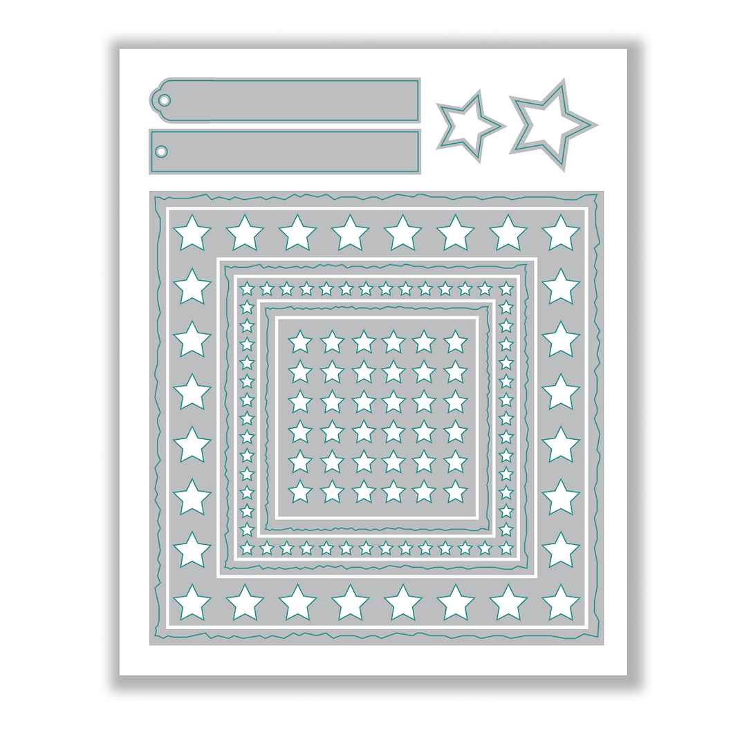 Julie Hickey Designs Hazel's Star Medley Dies ds-he-1070