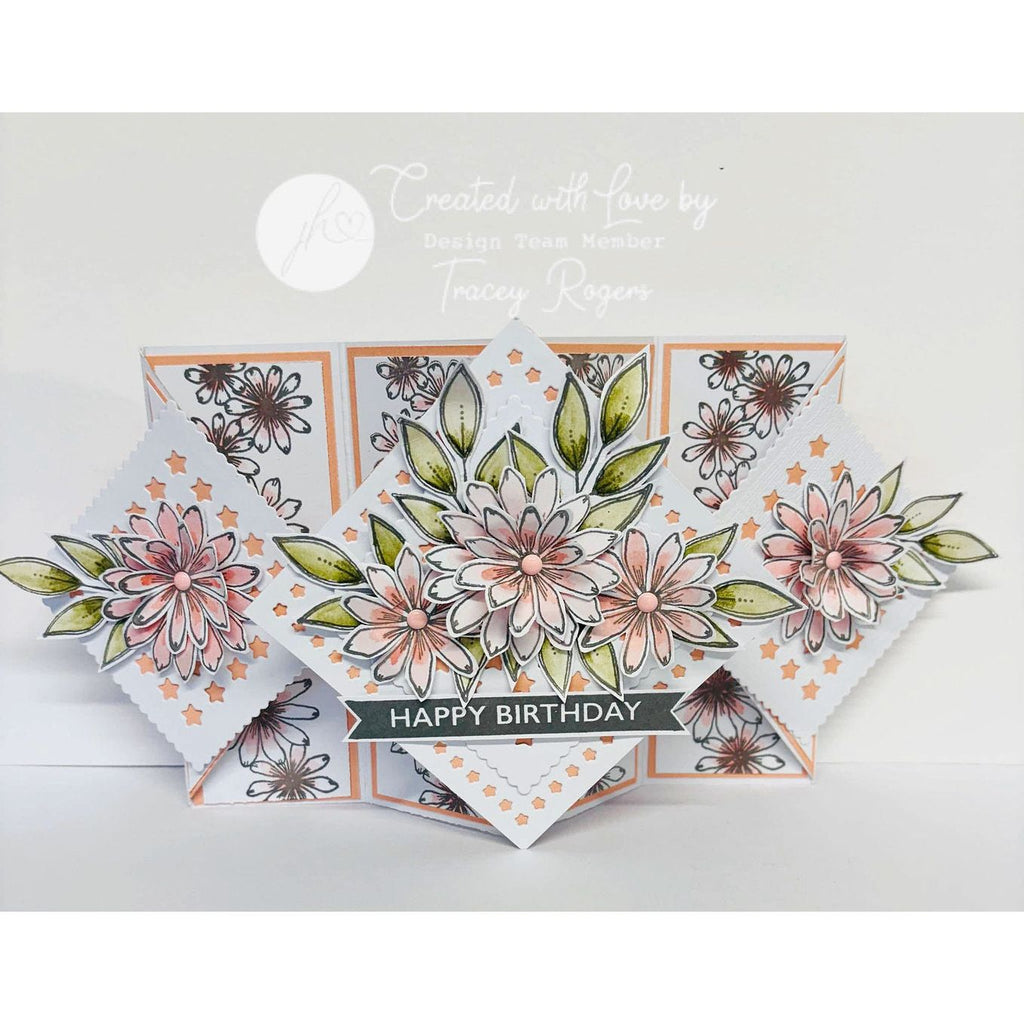 Julie Hickey Designs Hazel's Star Medley Dies ds-he-1070 flowers