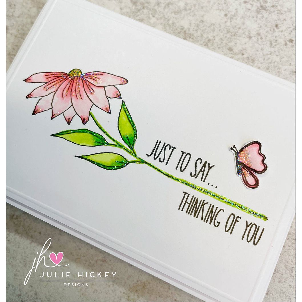 Julie Hickey Designs Just Daisies Clear Stamps jh1091 butterfly