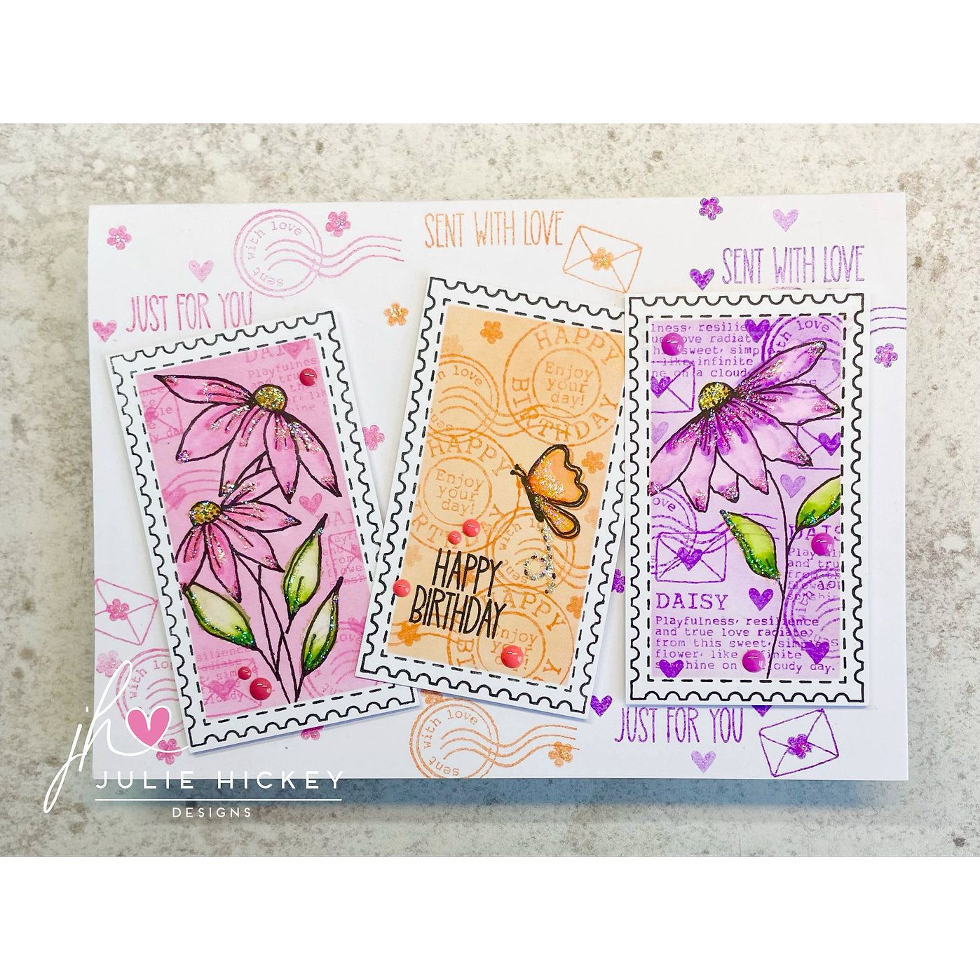 Julie Hickey Designs Just Daisies Clear Stamps jh1091 flowers