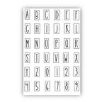 Julie Hickey Designs Letters and Numbers Tiles Clear Stamps jh1089