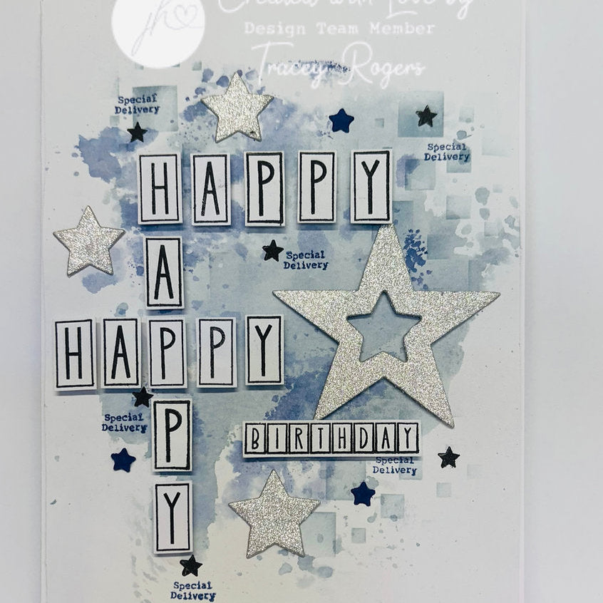 Julie Hickey Designs Letters and Numbers Tiles Clear Stamps jh1089 birthday