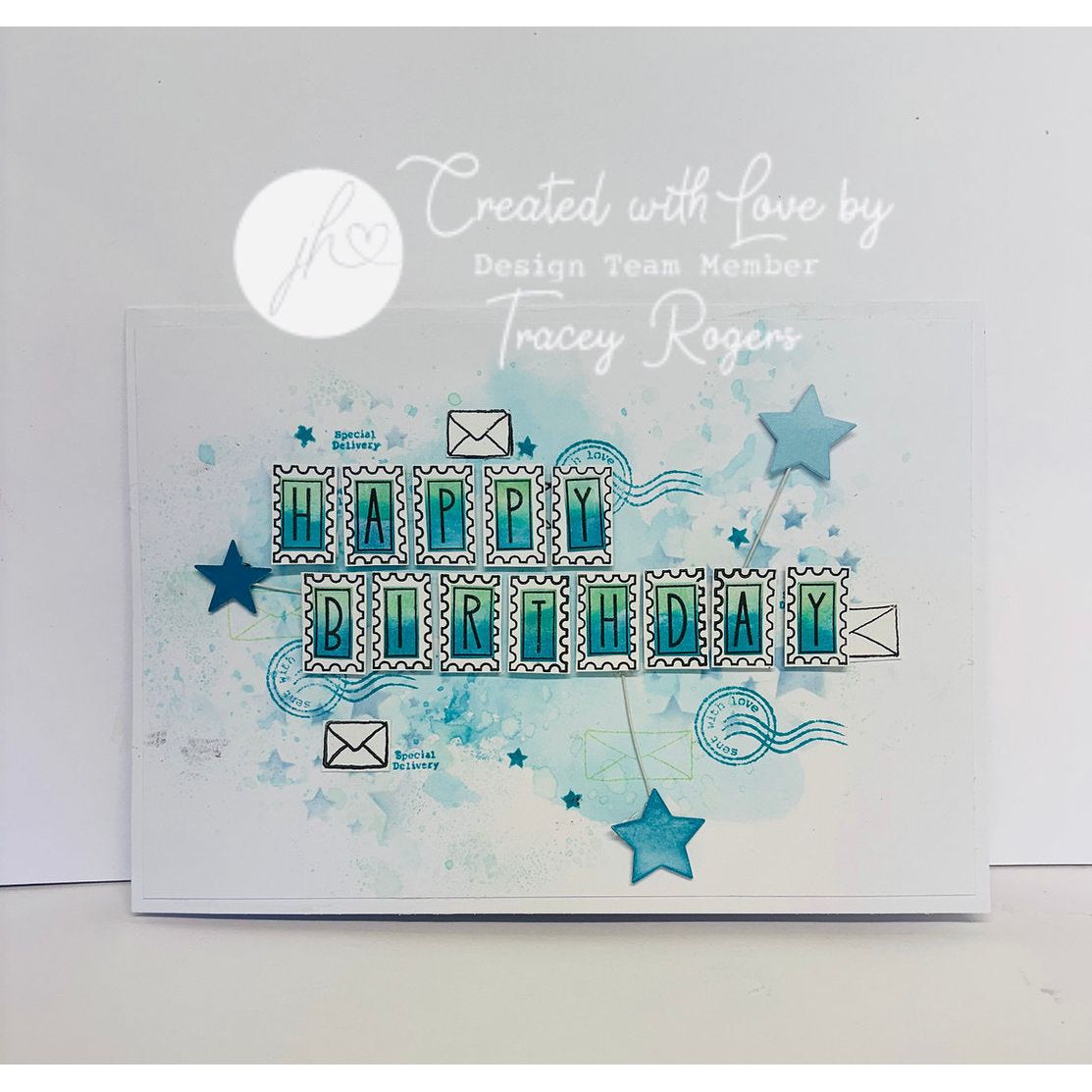 Julie Hickey Designs Letters and Numbers Tiles Clear Stamps jh1089 stars