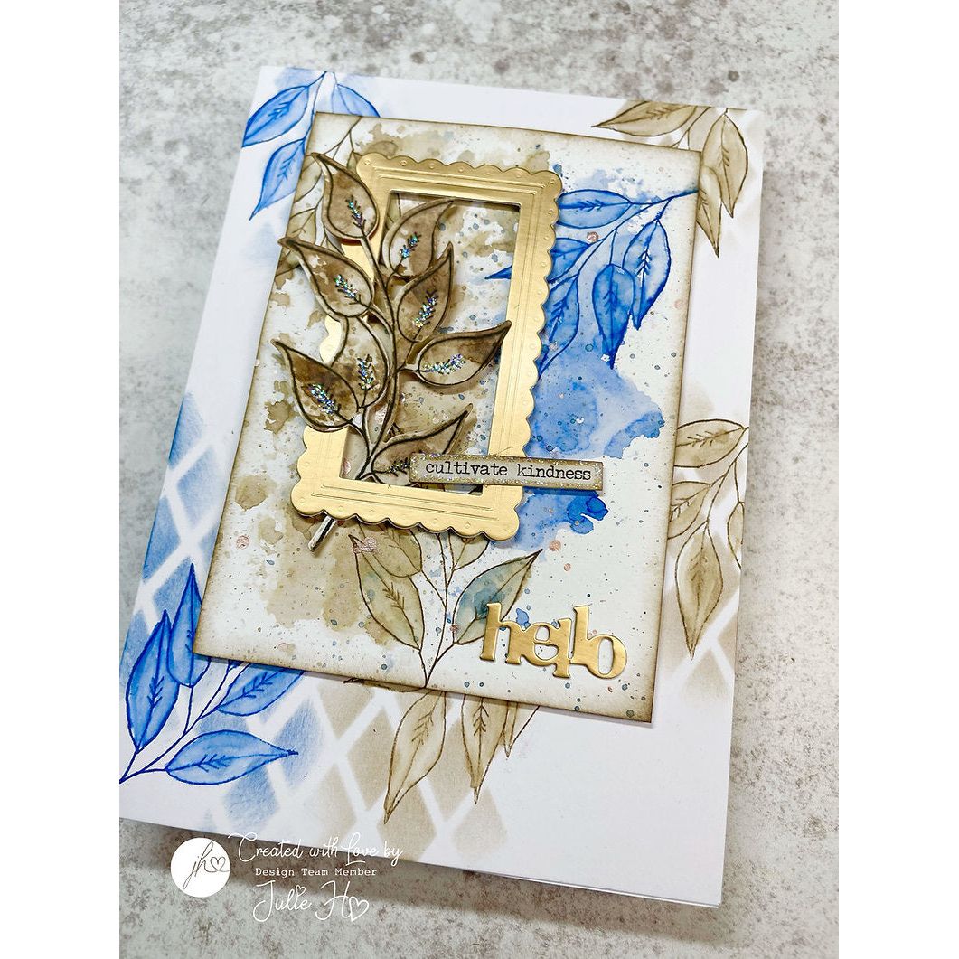 Julie Hickey Designs Medley of Leaves 5 Clear Stamps jh1084 frame