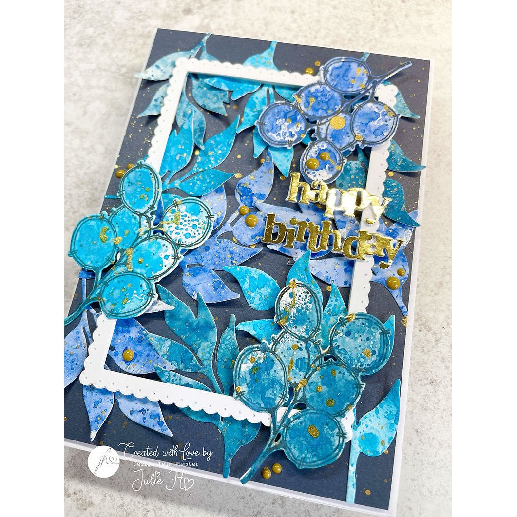 Julie Hickey Designs Medley of Leaves Dies jhd-cut-1040 blue