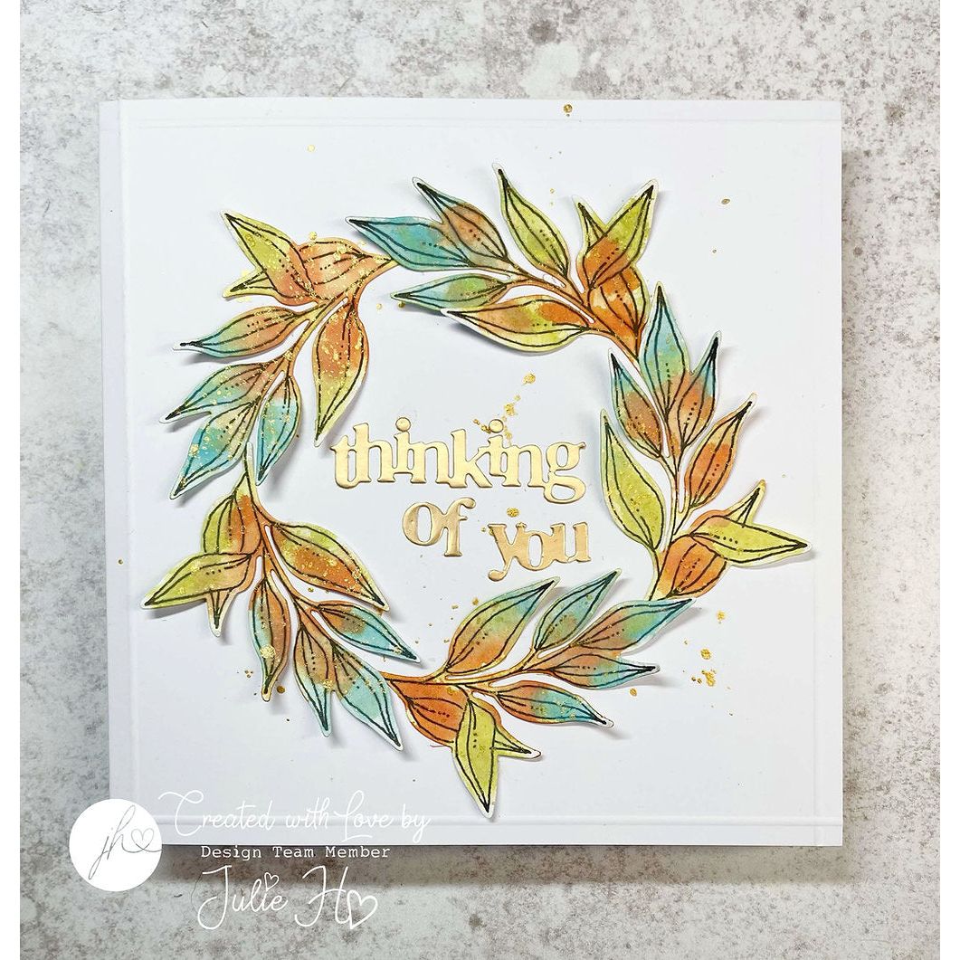 Julie Hickey Designs Medley of Leaves Dies jhd-cut-1040 wreath