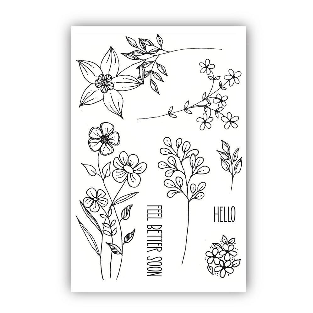Julie Hickey Designs Nature's Garden 3 Clear Stamps jh1097