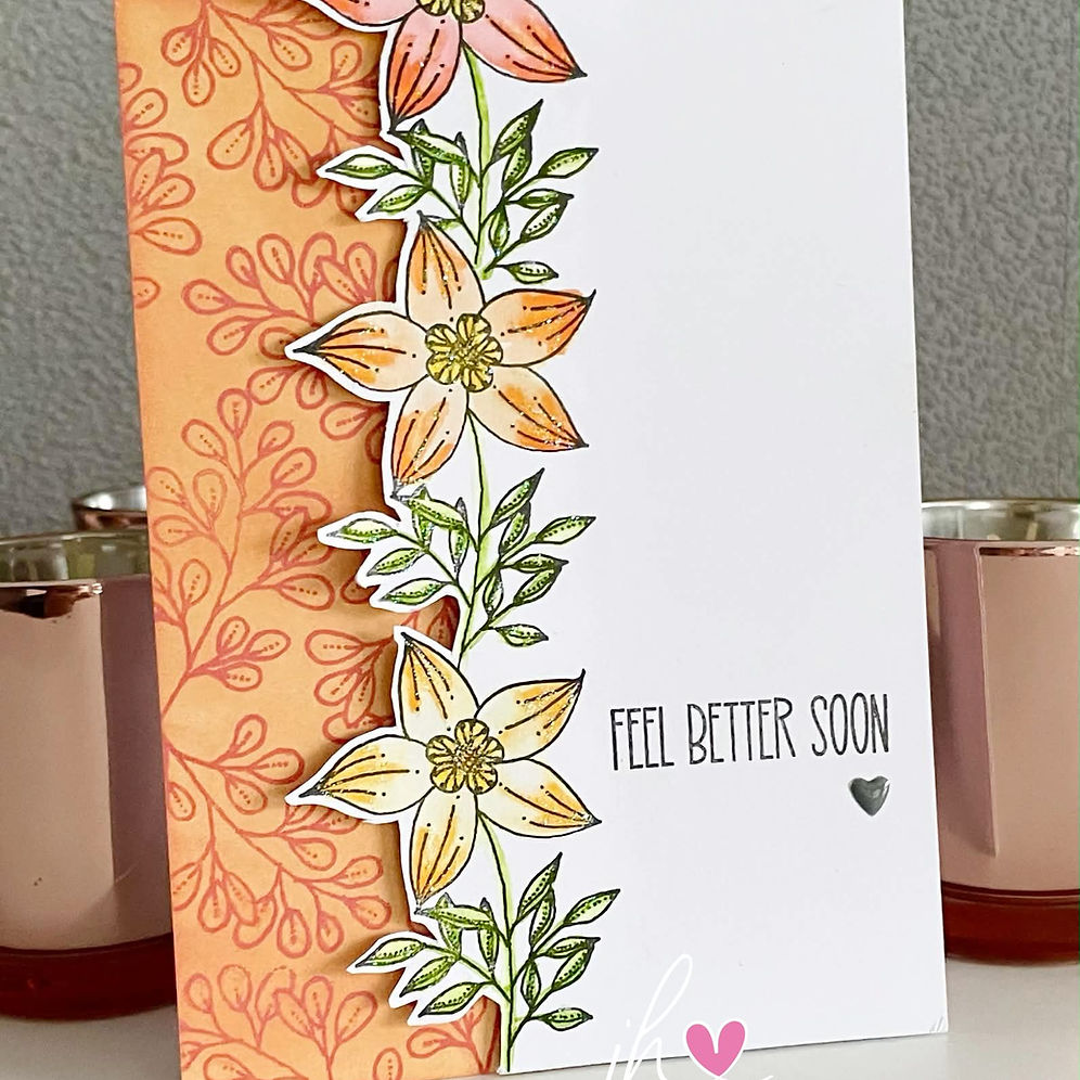 Julie Hickey Designs Nature's Garden 3 Clear Stamps jh1097 edge