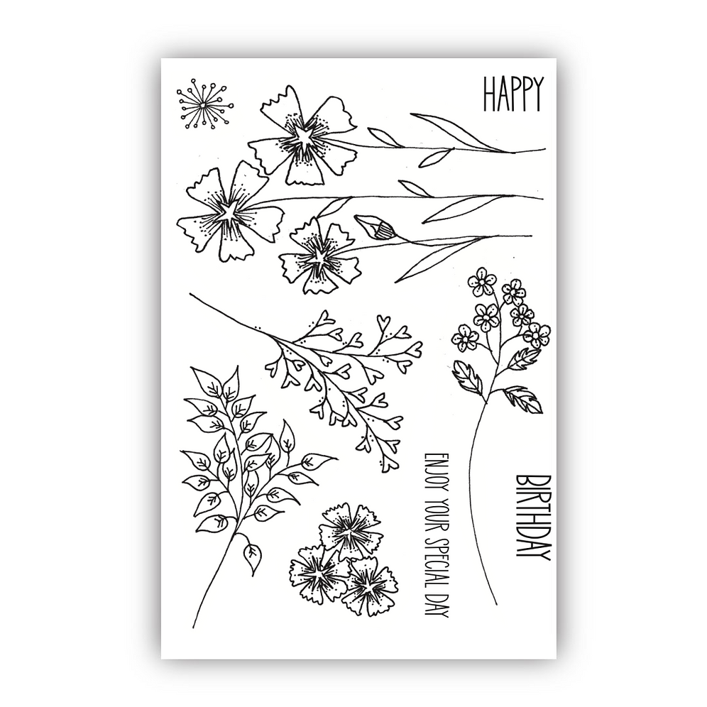 Julie Hickey Designs Nature's Garden 4 Clear Stamps jh1098