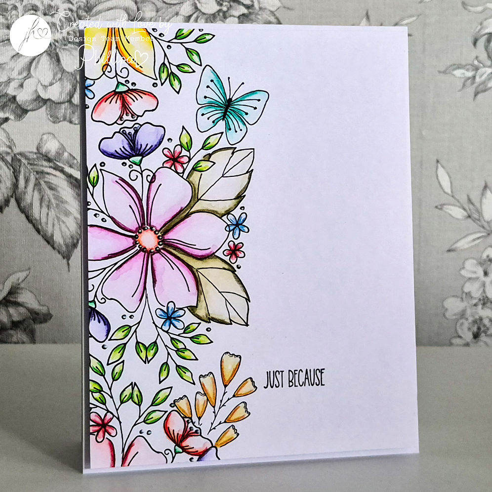 Julie Hickey Designs Nature's Garden 5 Clear Stamps jh1102 side