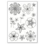 Julie Hickey Designs Perfectly Pretty Blooms Clear Stamps jh1082