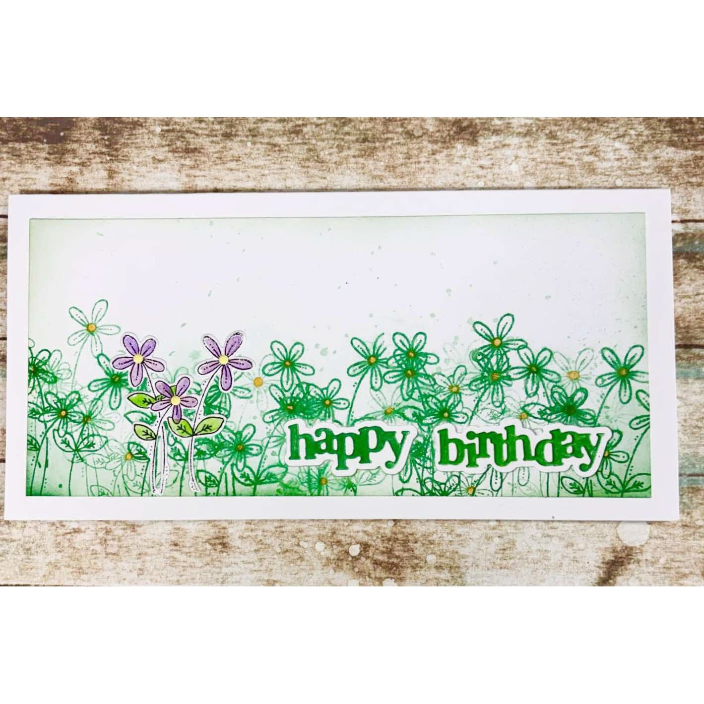 Julie Hickey Designs Perfectly Pretty Blooms Clear Stamps jh1082 happy birthday