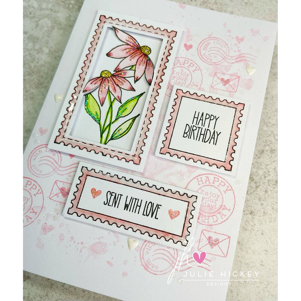 Julie Hickey Designs Postage and More Clear Stamps jh1090 happy birthday