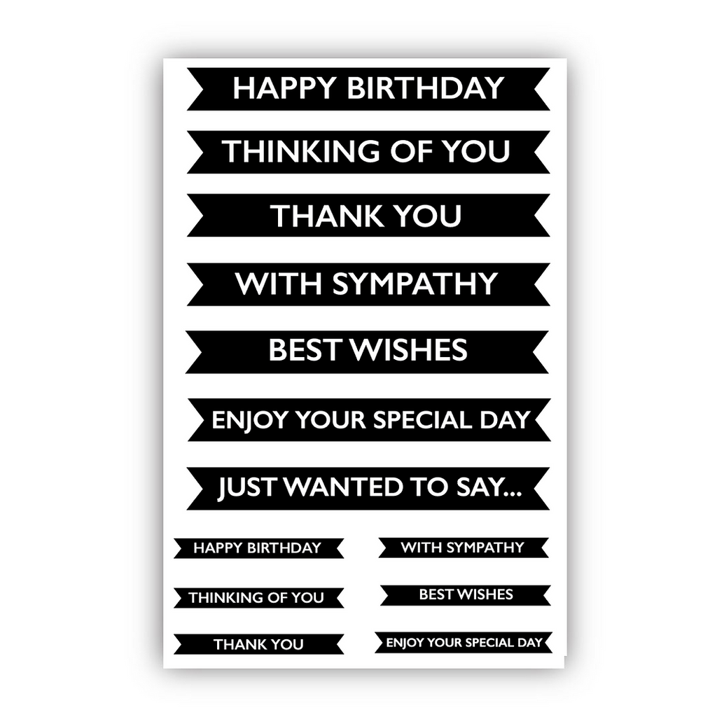 Julie Hickey Designs Sentiment Banners Clear Stamps jh1088