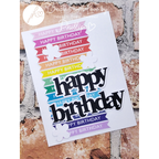 Julie Hickey Designs Sentiment Banners Clear Stamps jh1088 happy birthday