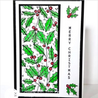 Julie Hickey Designs VERTICAL CHRISTMAS SENTIMENTS Clear Stamps JHE1030 holly