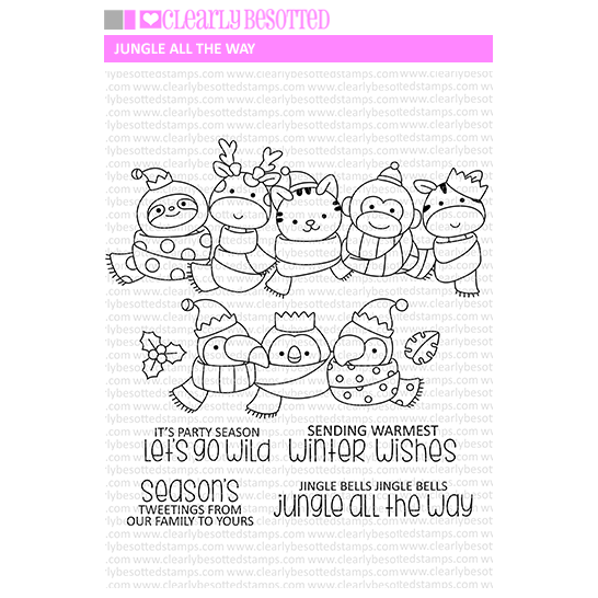 Clearly Besotted Jungle All The Way Clear Stamps