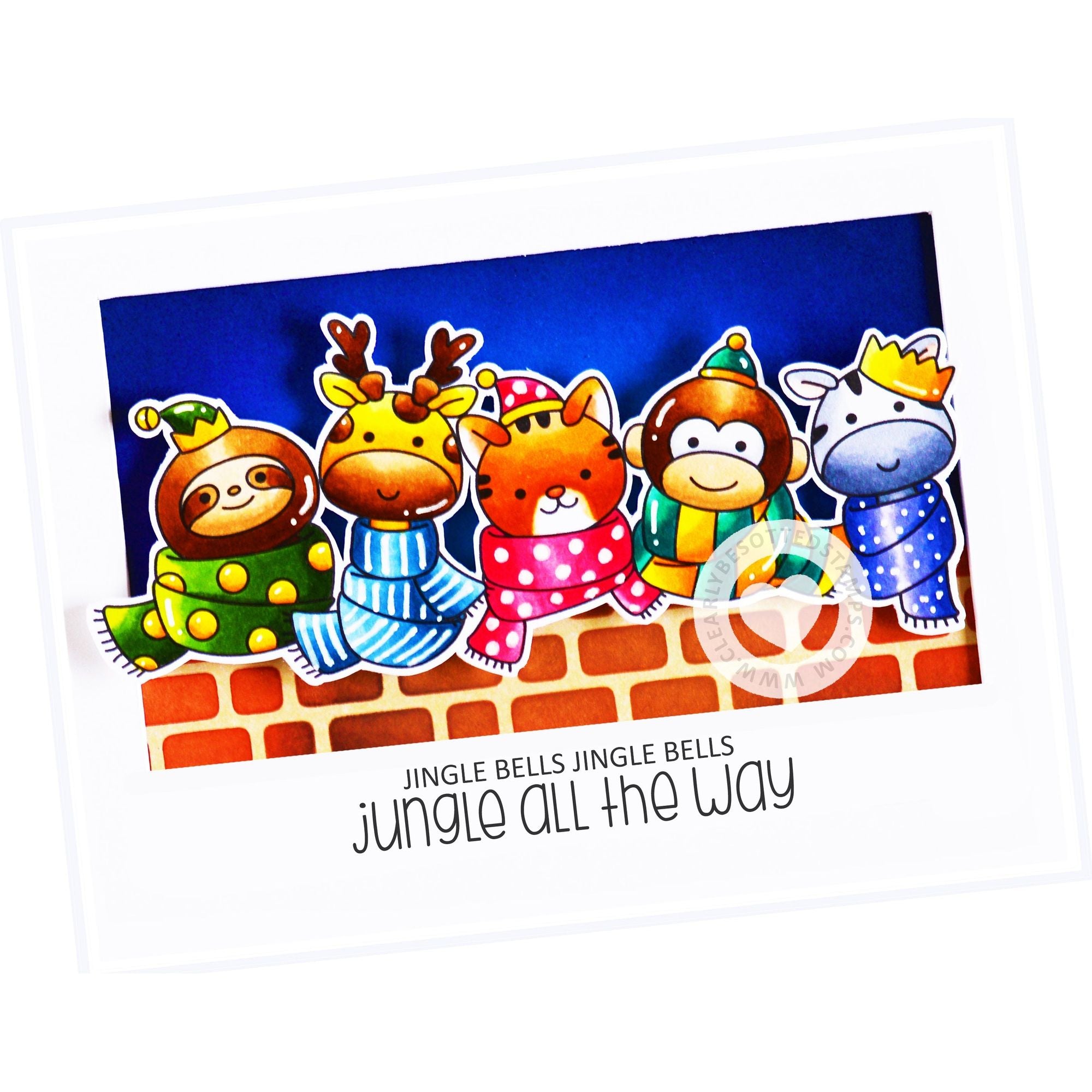 Clearly Besotted Jungle All The Way Clear Stamps brick